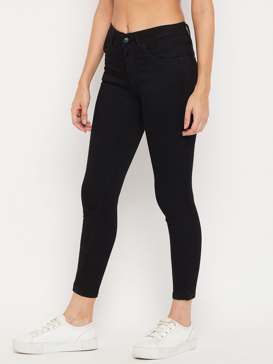 Women's Black Denim Pants Fashion Outfit 9082 | Lazada PH